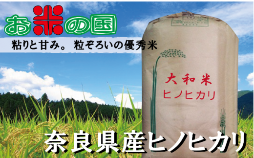 [定期便]令和5年産米 奈良県産ヒノヒカリ1等(玄米)10kg×3(精米・分搗き可)